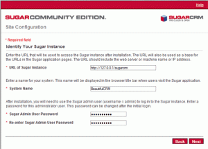 Конфигурация системы sugarcrm